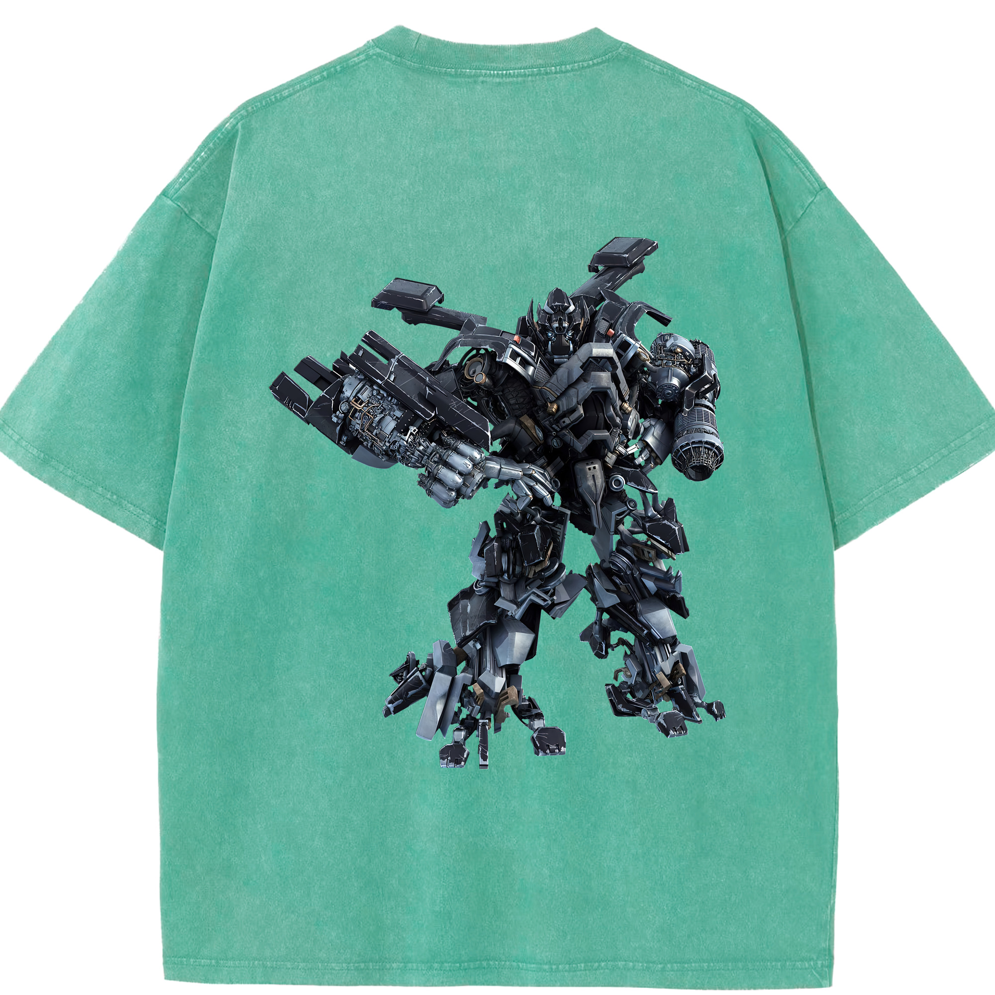 （画像用） Transformers トランスフォーマー 綿100% ヴィンテージ風 半袖Tシャツ（背面プリント）